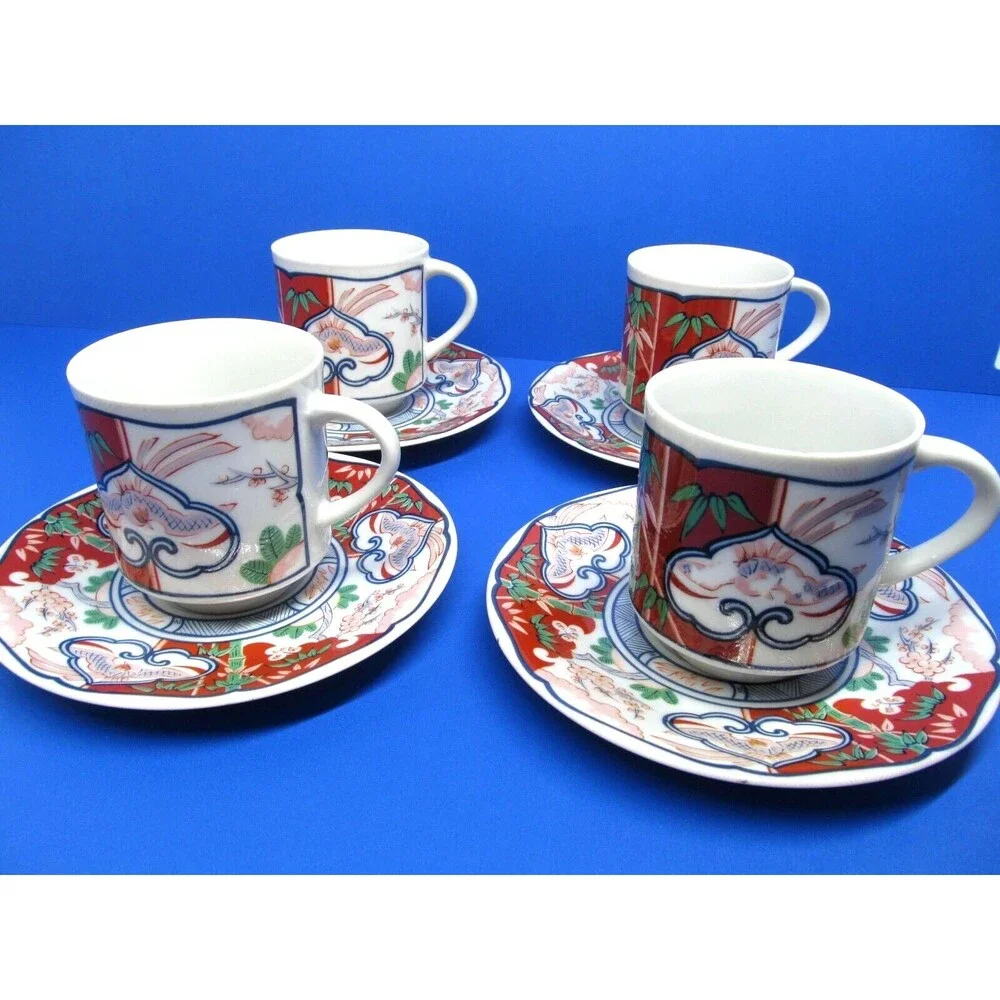Georges Briard Heirloom Tea Cups And Saucers 4 sets